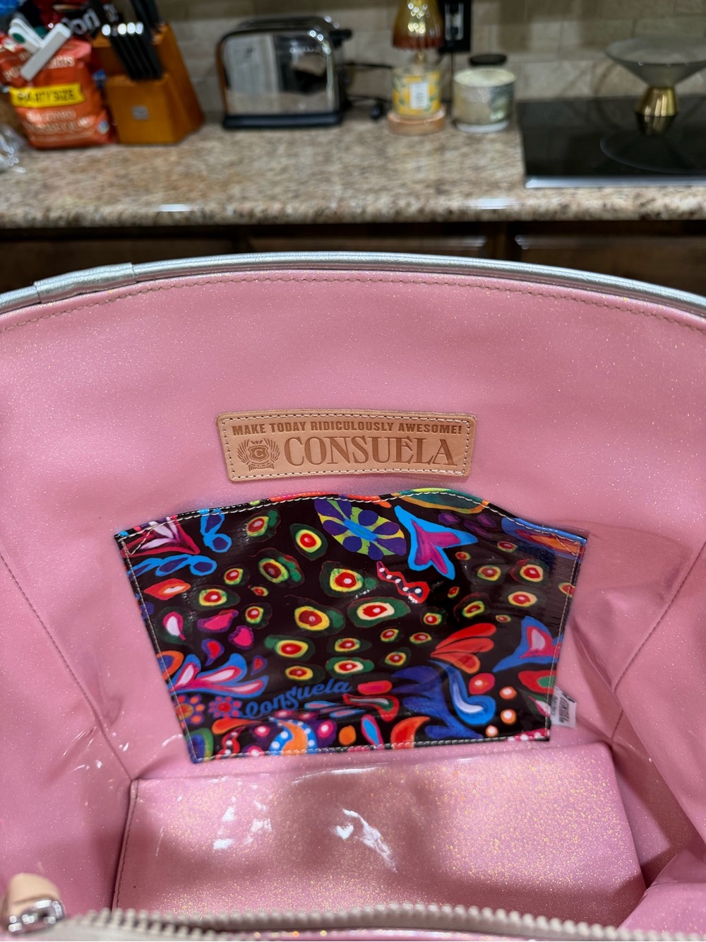 Consuela Pink Floral-Print Tote Bag - Picture 2 of 3